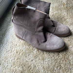 rag & bone Taupe Suede Ankle Booties